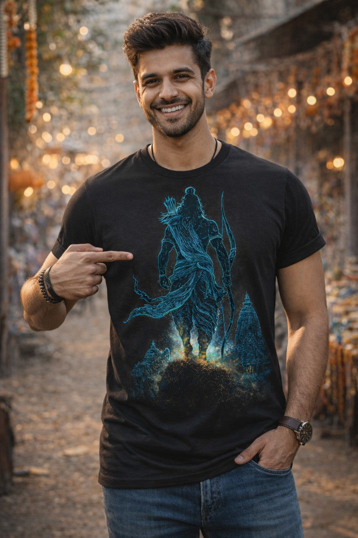 Sri Ram Walking Regular T-Shirt |  Black