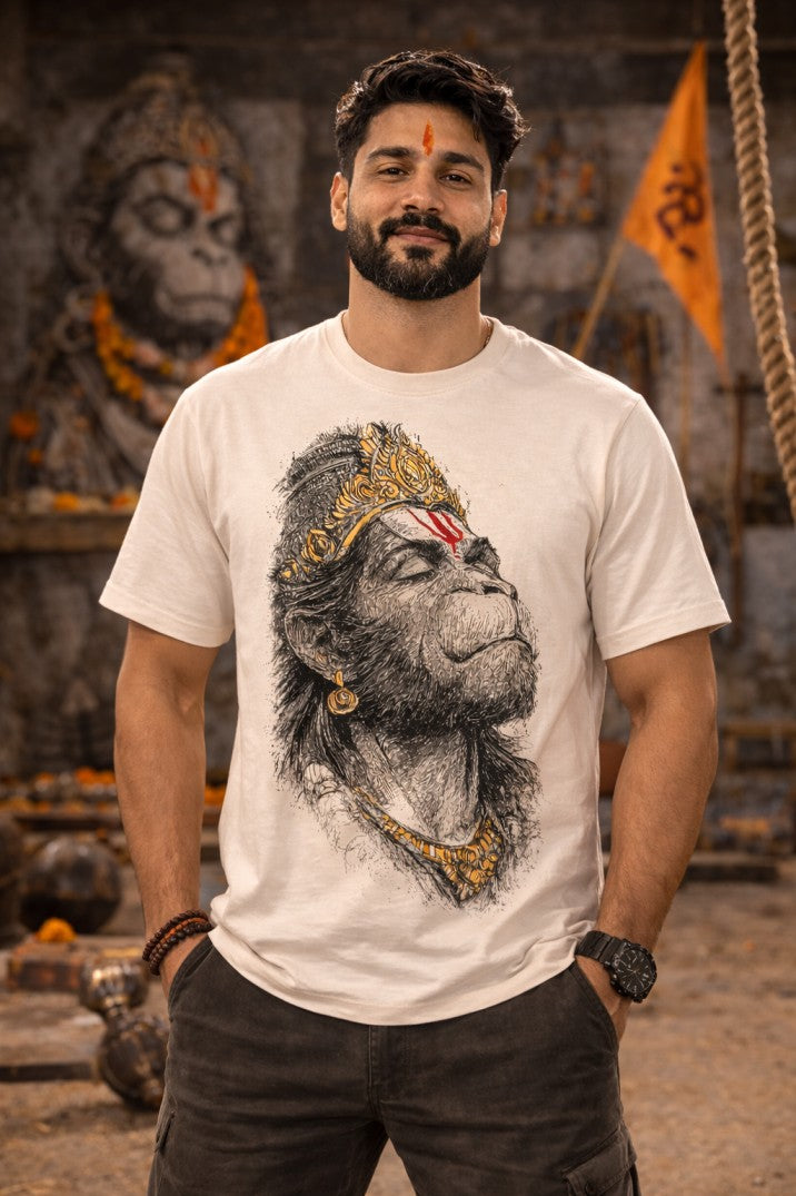 Hanuman Ji Regular T-Shirt |  Off White