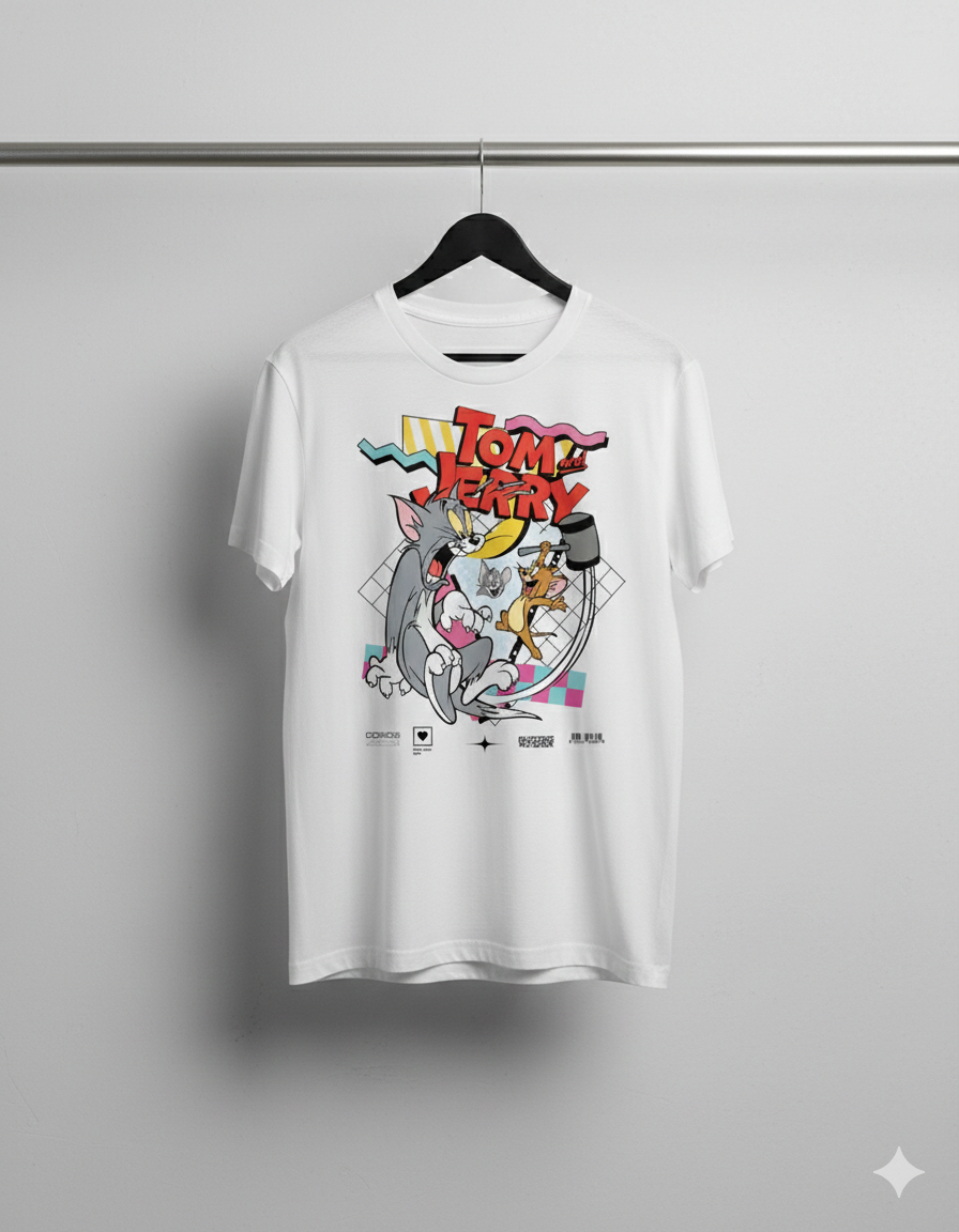 Tom And Jerry 2 Unisex T-Shirt |  White