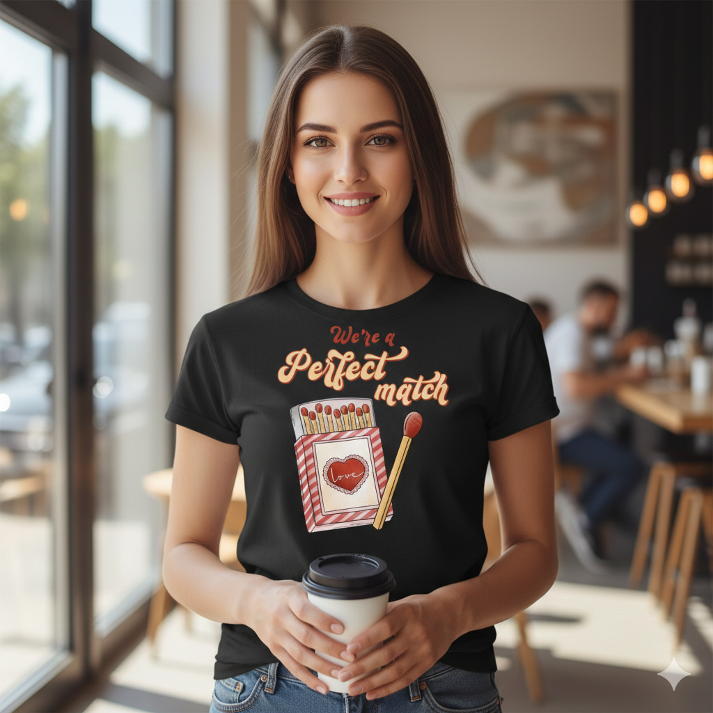 We're A Perfect Match Unisex T-Shirt |  Black