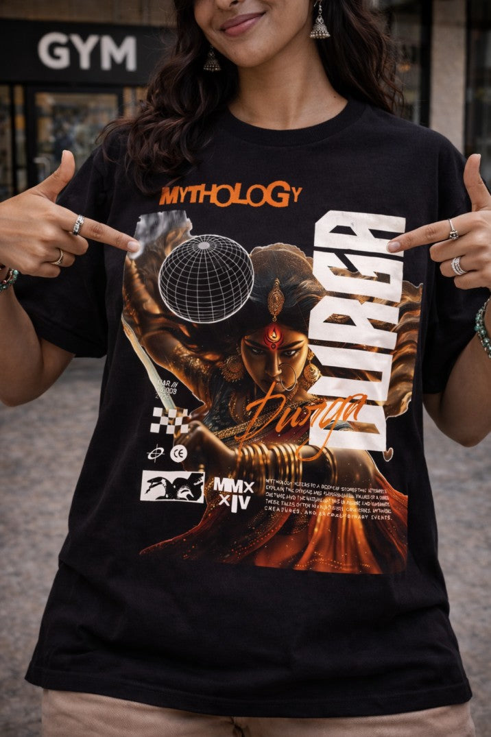 Mythology Durga Regular T-Shirt |  Black