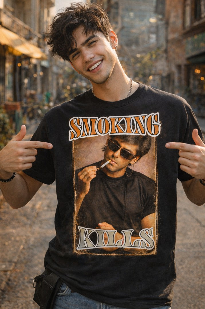 Salman Khan No Smoking T-Shirt – Men & Women | Black