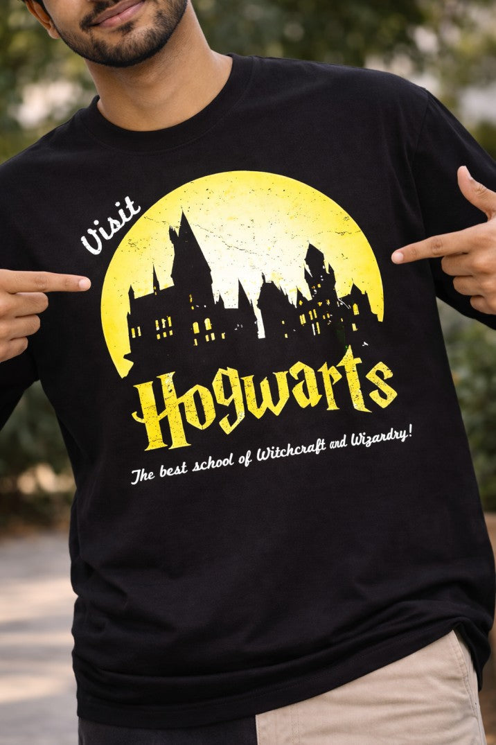 Harry Potter Visit Hogwarts T-Shirt |  Black