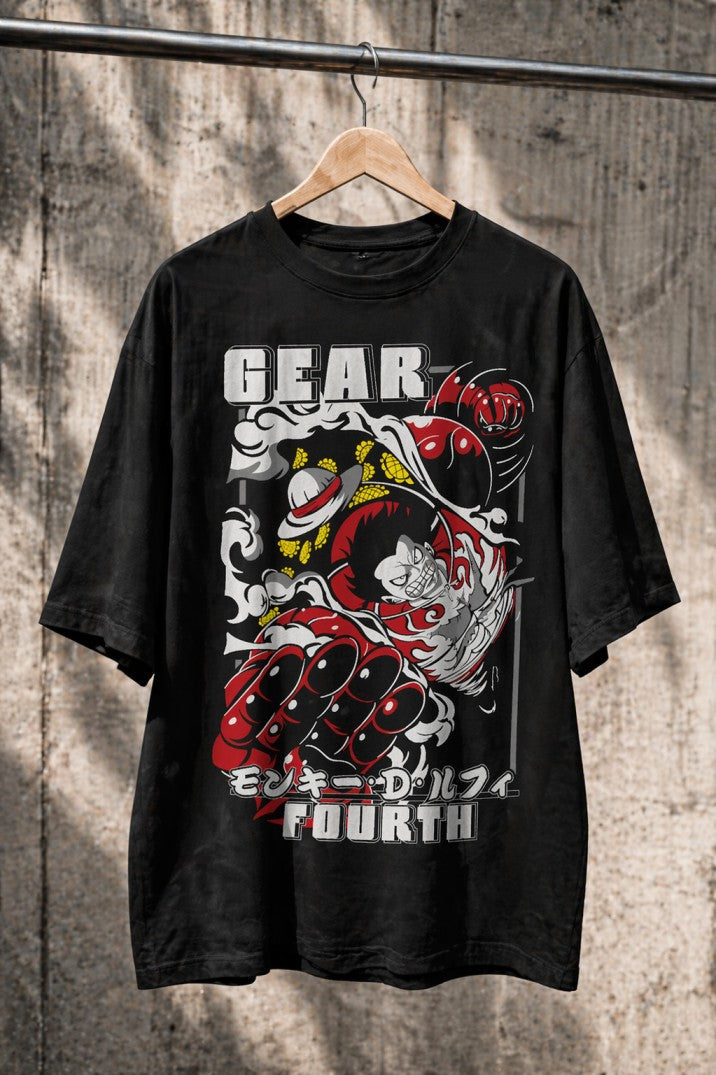 One Piece Gear Fourth Drop-Shoulder T-Shirt – Men & Women | Black
