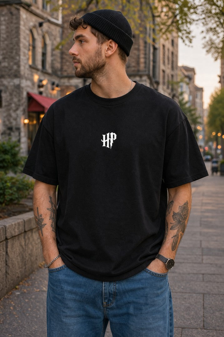 Harry Potter Universe Drop-Shoulder T-Shirt |  Black