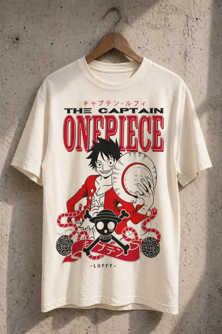 One Piece Luffy Regular Fit T-Shirt – Men & Women | Off White