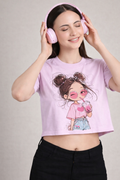 Anime Style And Pink Vibes Crop Top – Women | Lovely Lavender