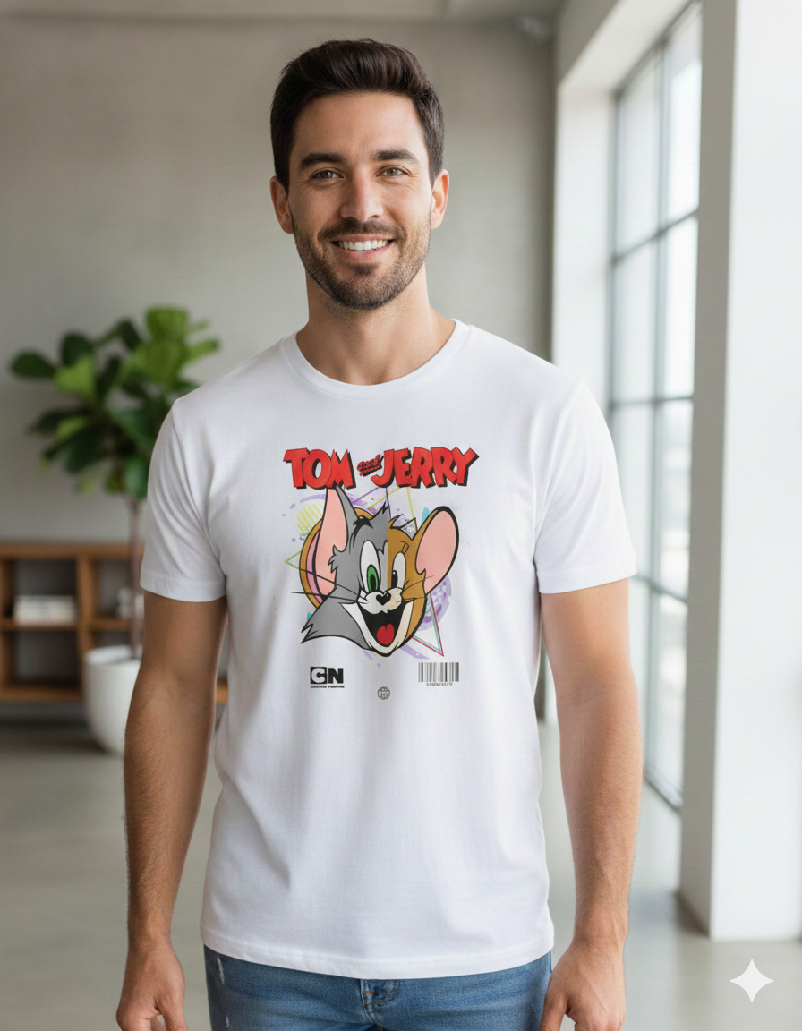 Tom And Jerry Unisex T-Shirt |  White