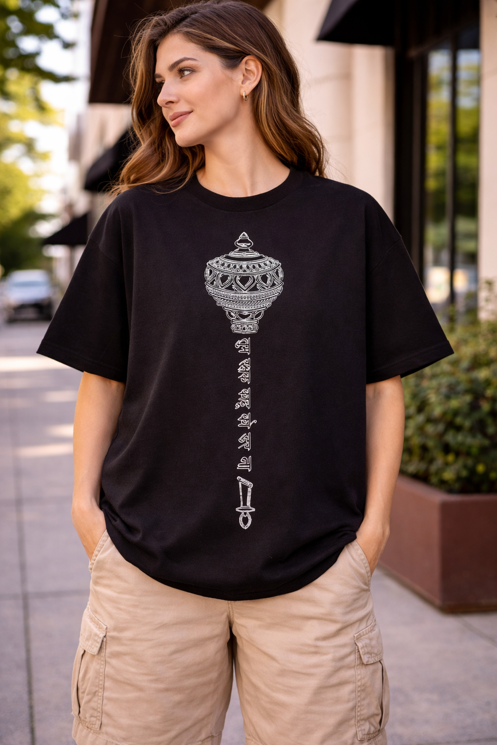 Shri Hanuman Gada T-Shirt – Men & Women | Black
