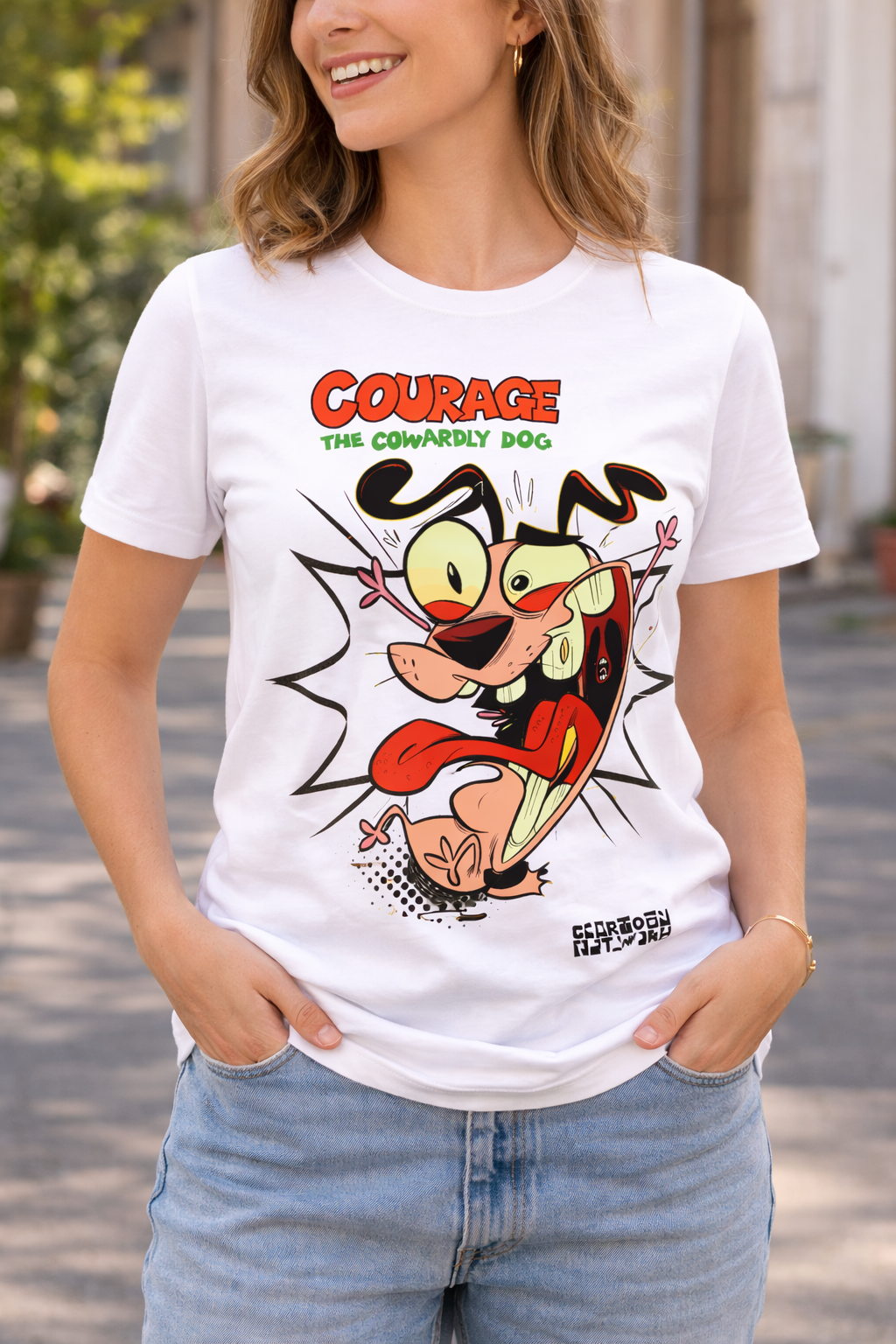 Courage The Cowardly Dog Unisex T-Shirt |  White