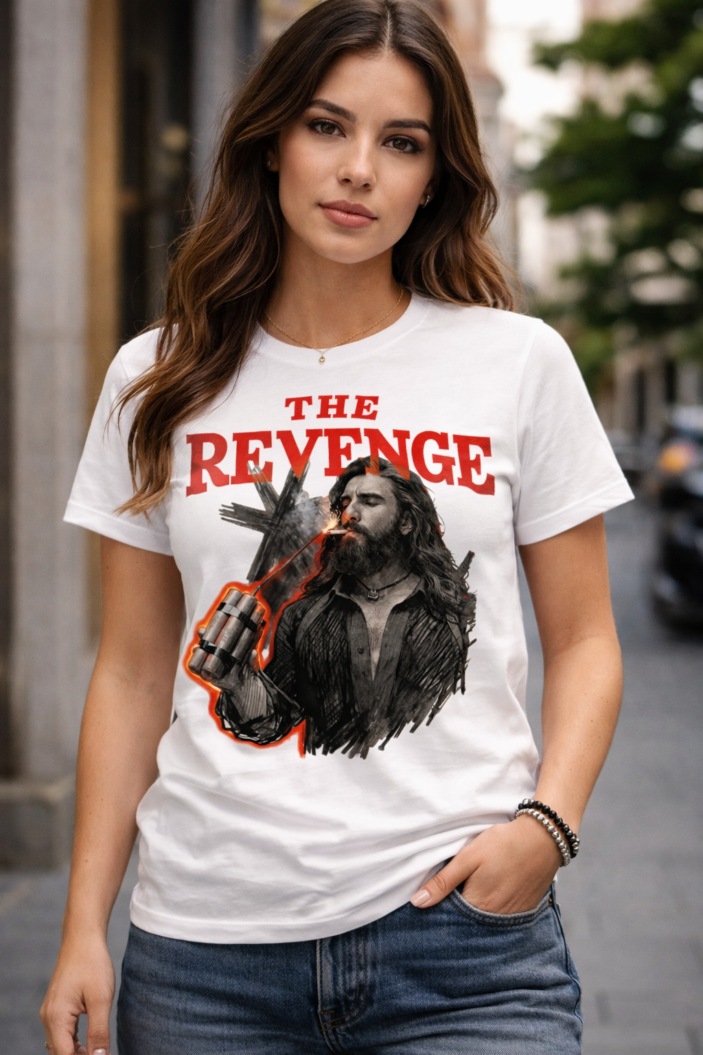 The Revenge T-Shirt – Men & Women | Moon White