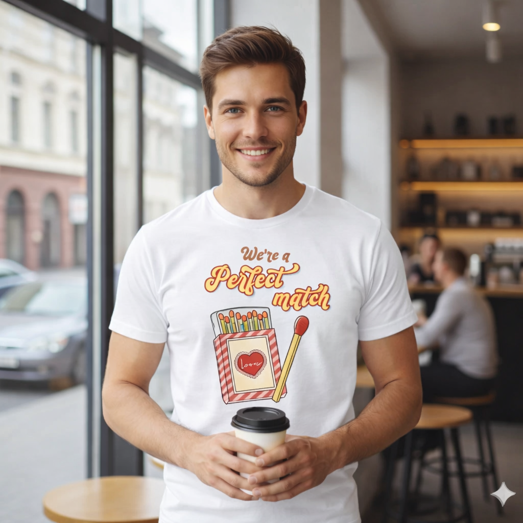 We're A Perfect Match Unisex T-Shirt |  White