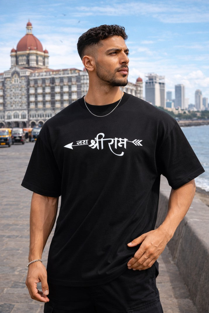 Sri Ram Archer Drop-Shoulder T-Shirt |  Black