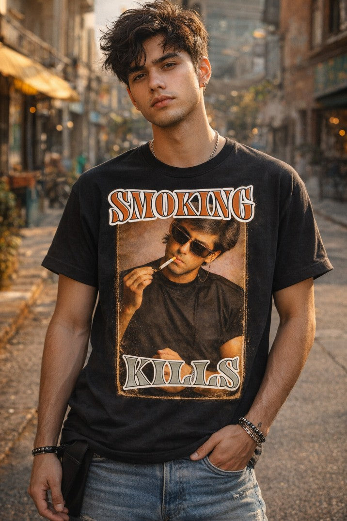 Salman Khan No Smoking T-Shirt – Men & Women | Black