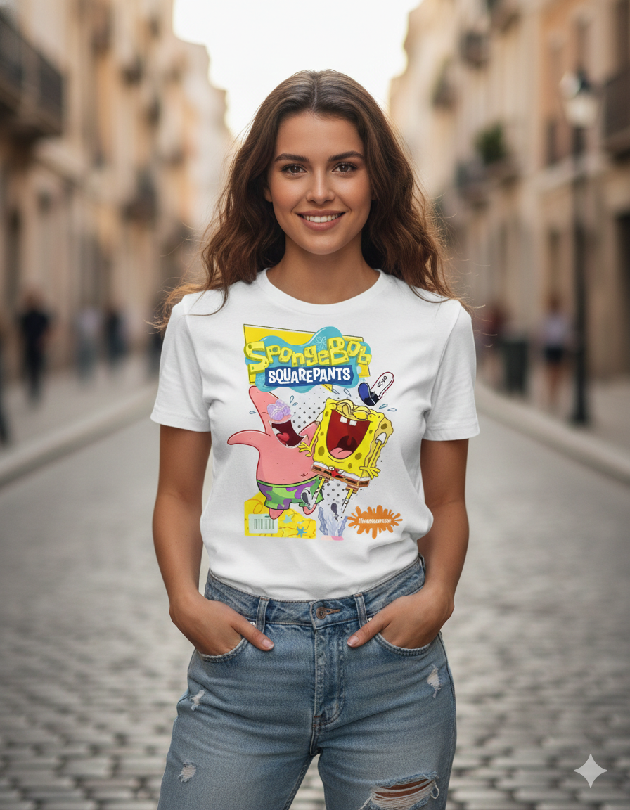 Sponge Bob Unisex T-Shirt |  White