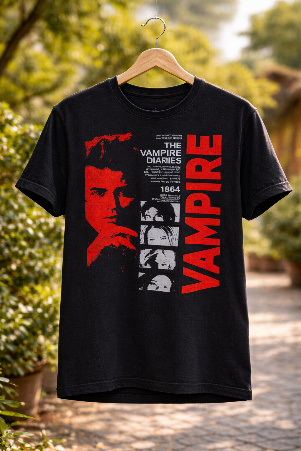 TVD Stefan Unisex T-Shirt | Midnight Black (Regular Fit)