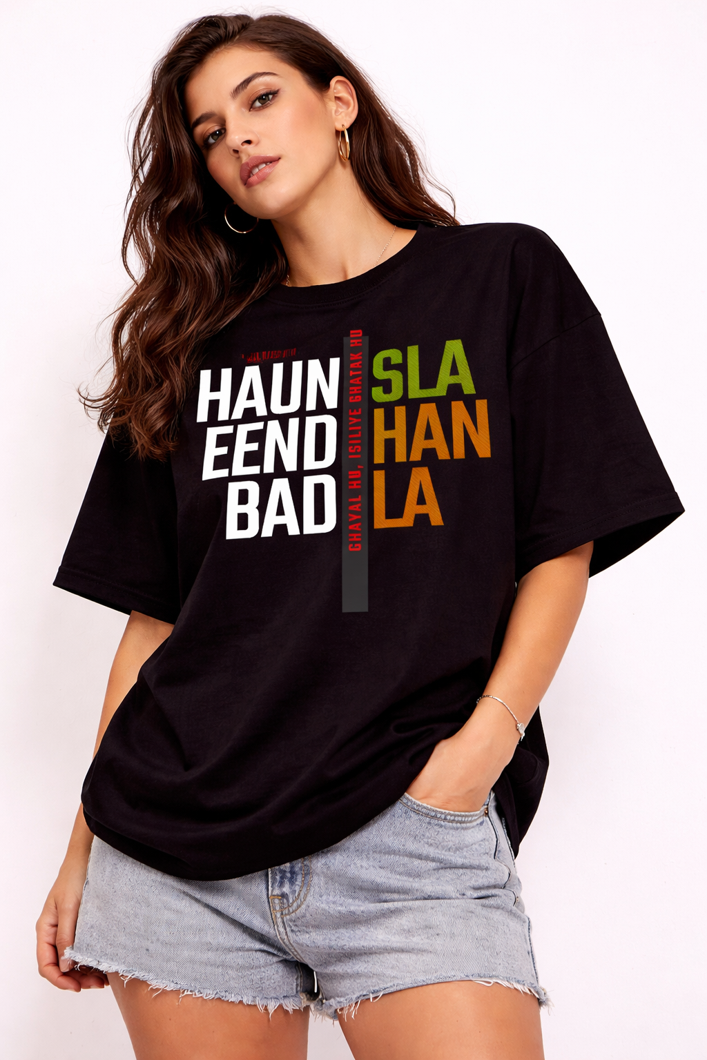 Dhurandhar Ghayal hu Isliye Ghatak Hu Drop-Shoulder T-Shirt – Men & Women | Black