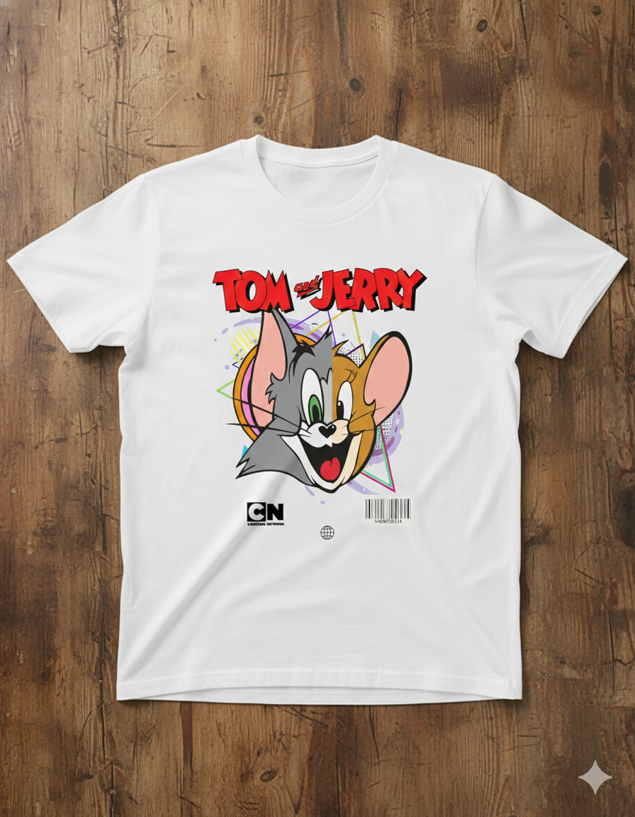 Tom And Jerry Unisex T-Shirt |  White