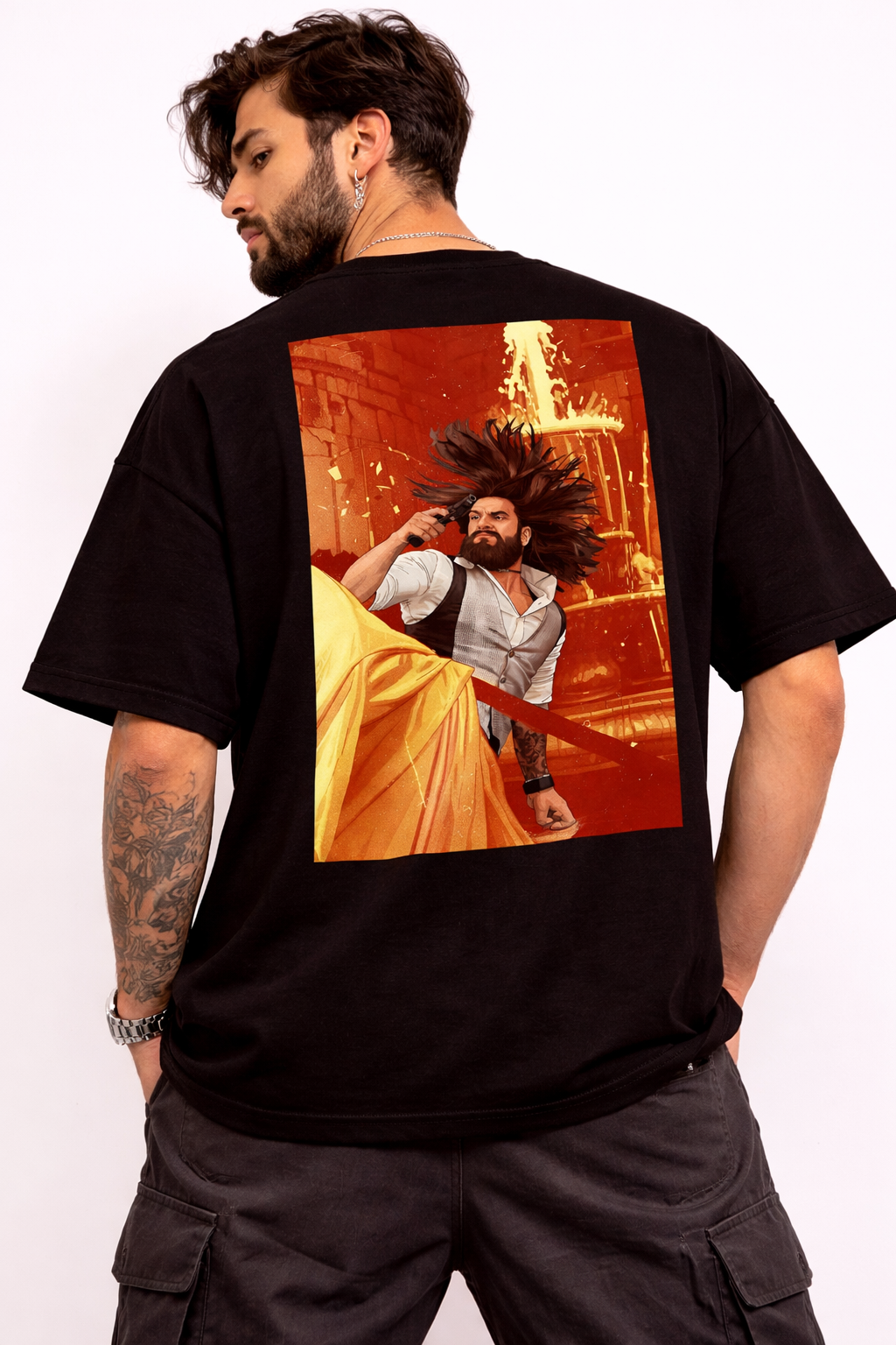 Dhurandhar Ghayal hu Isliye Ghatak Hu Drop-Shoulder T-Shirt – Men & Women | Black