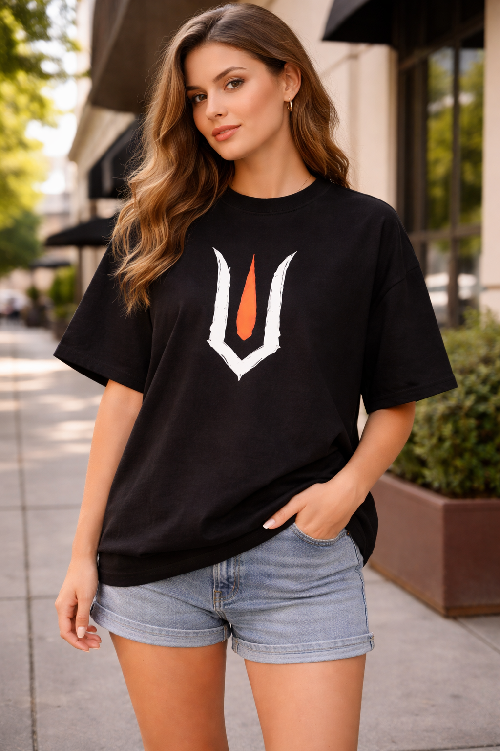 Jai Bajrang Bali Drop-Shoulder T-Shirt – Men & Women | Black