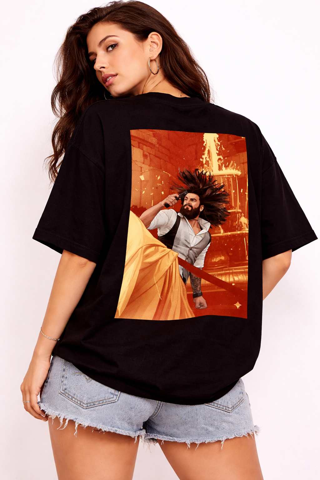 Dhurandhar Ghayal hu Isliye Ghatak Hu Drop-Shoulder T-Shirt – Men & Women | Black