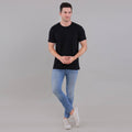 100% Cotton Solid T-Shirt – Men | Midnight Black