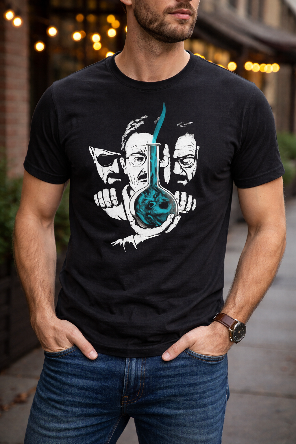 3 Faced Heisenberg Unisex T-Shirt |  Black
