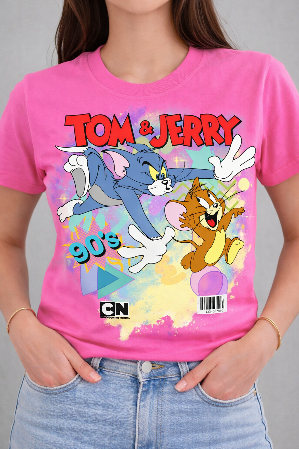 Tom & Jerry Women T-Shirt |  Pink