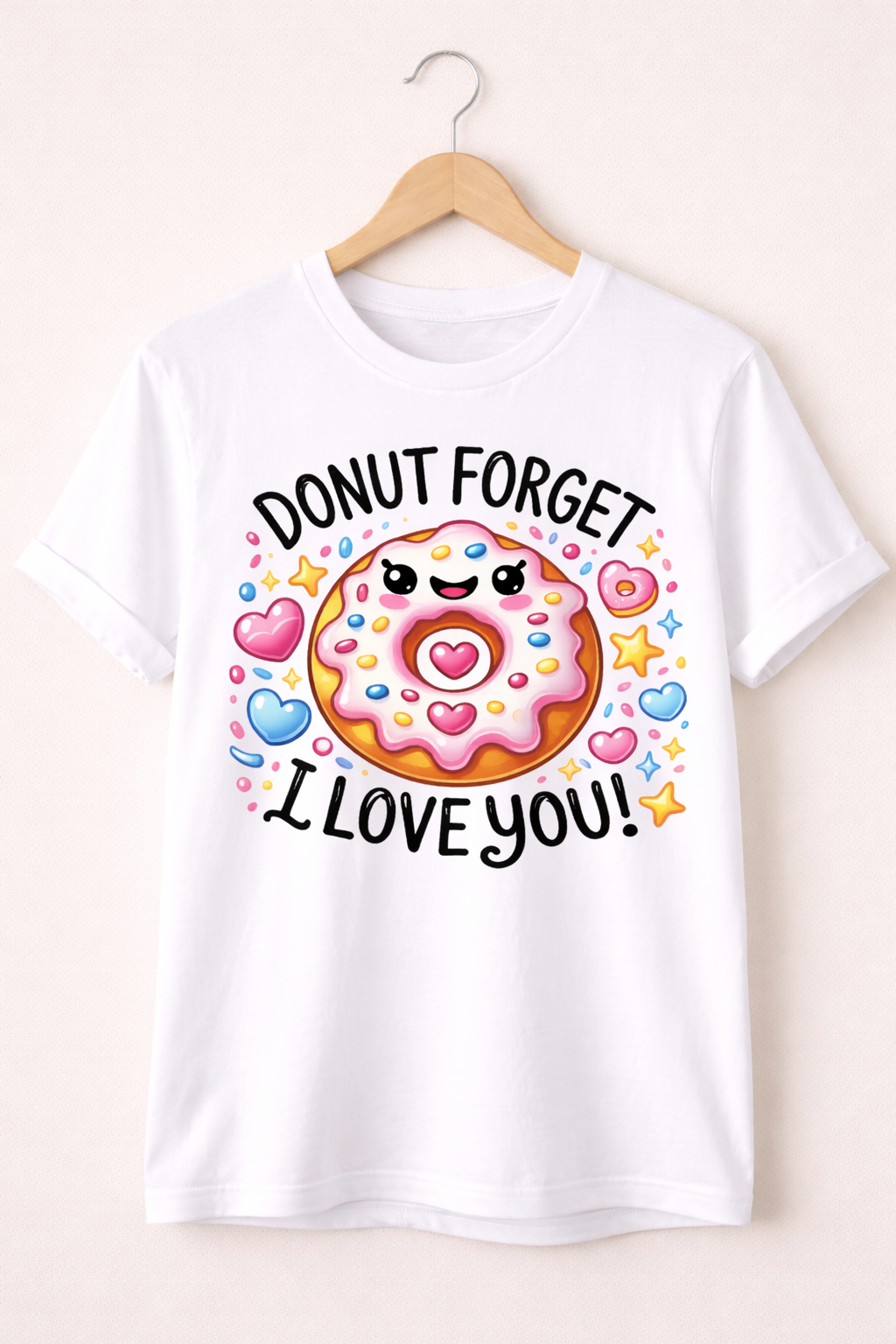 Donut Forget I Love You Unisex T-Shirt |  White