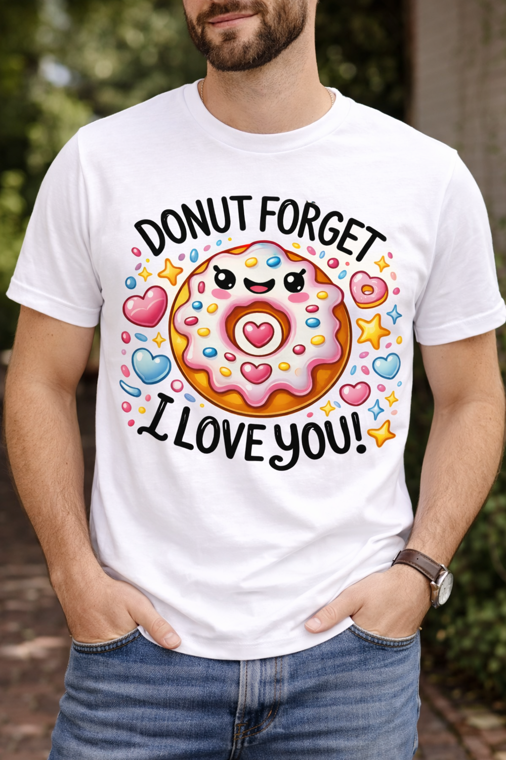Donut Forget I Love You Unisex T-Shirt |  White