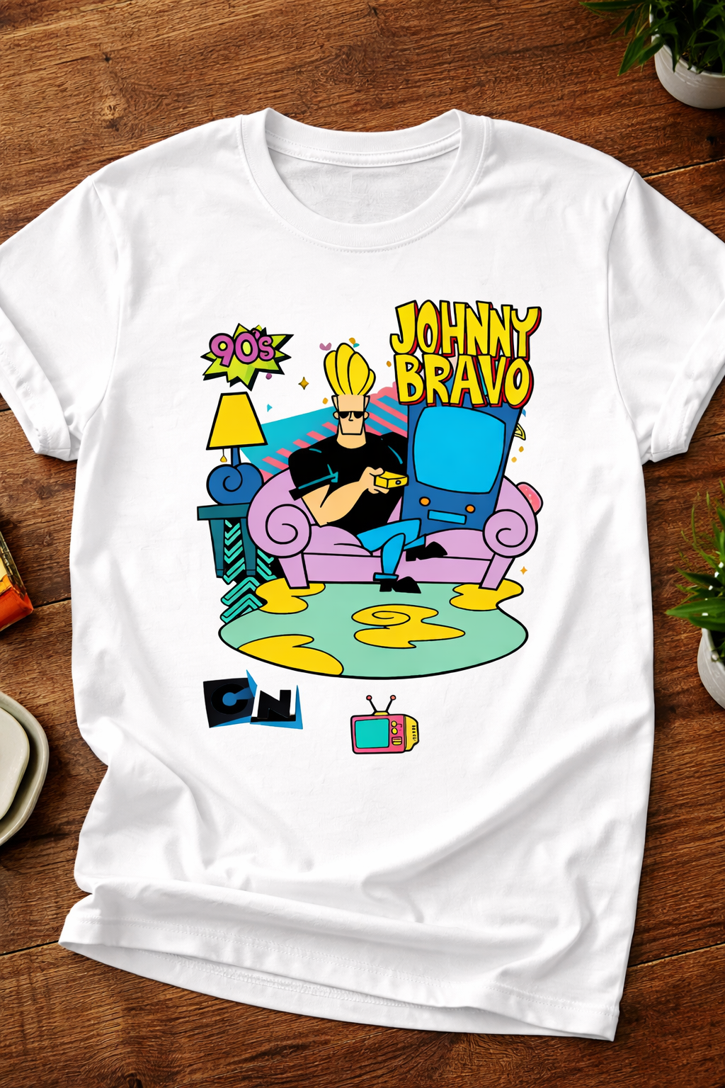 Johnny Bravo  Unisex T-Shirt |  White