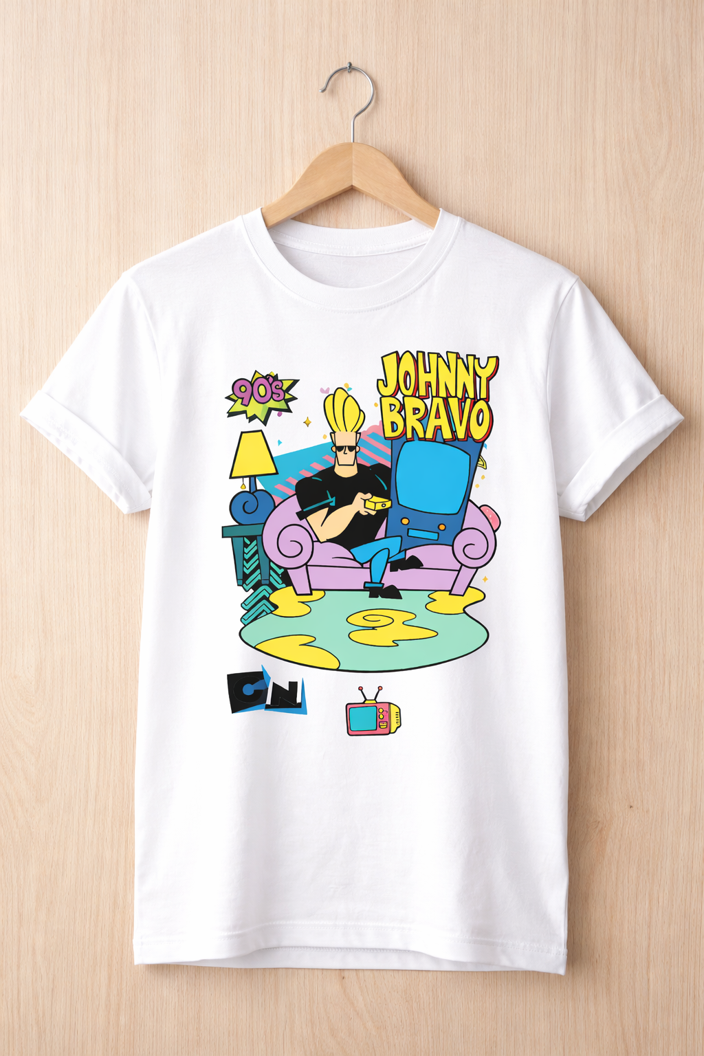 Johnny Bravo  Unisex T-Shirt |  White