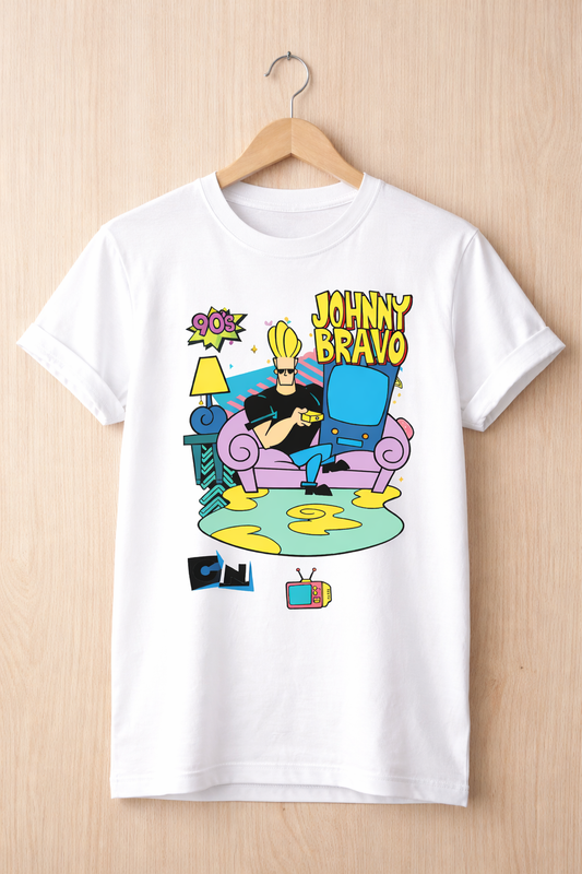 Johnny Bravo  Unisex T-Shirt |  White