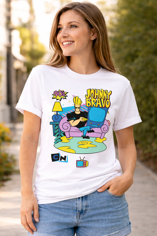 Johnny Bravo  Unisex T-Shirt |  White