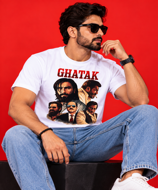 Dhurandhar Ghatak T-Shirt – Men & Women | Moon White