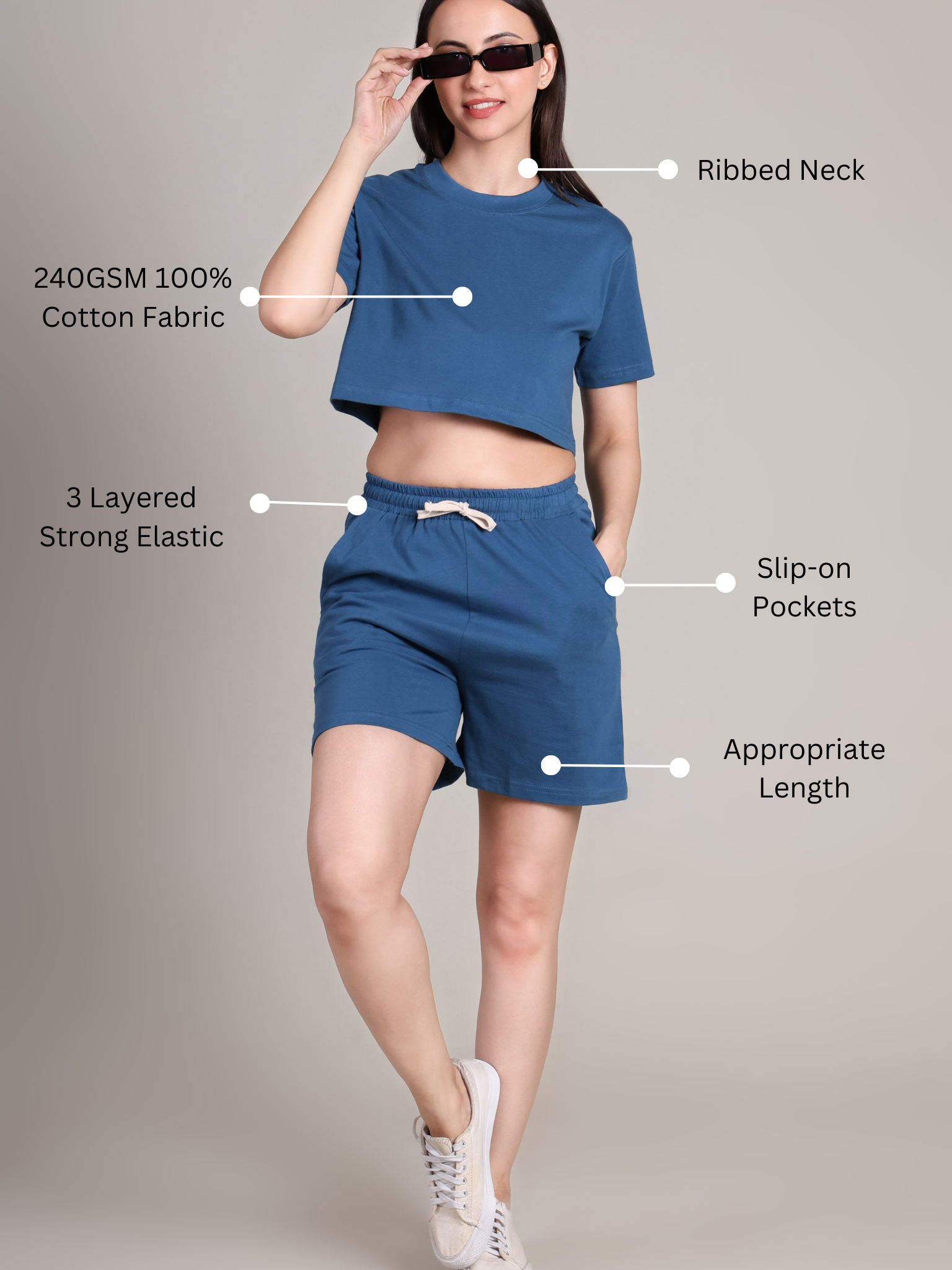Crop Co-ord Set – Women | Multiple Color & Sizes