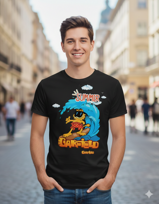 Summer Garfield Unisex T-Shirt |  Black