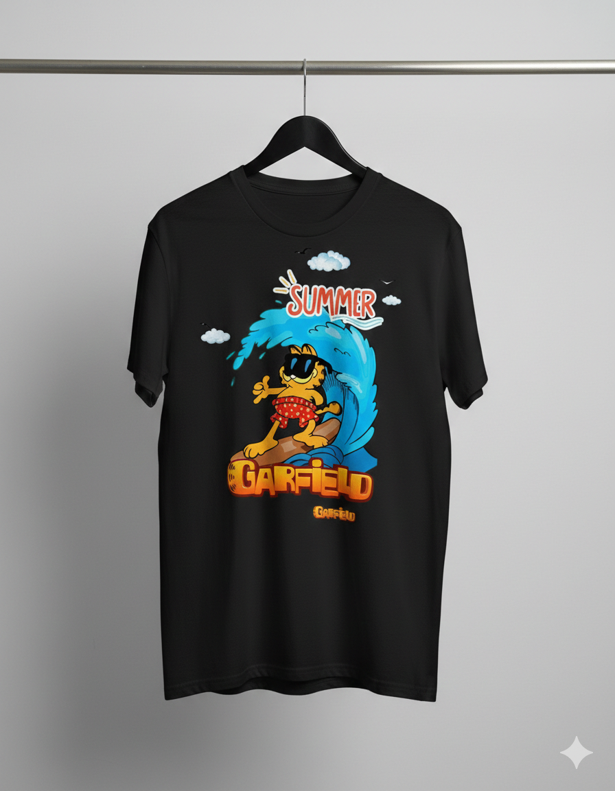 Summer Garfield Unisex T-Shirt |  Black