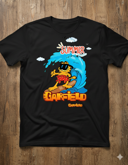 Summer Garfield Unisex T-Shirt |  Black