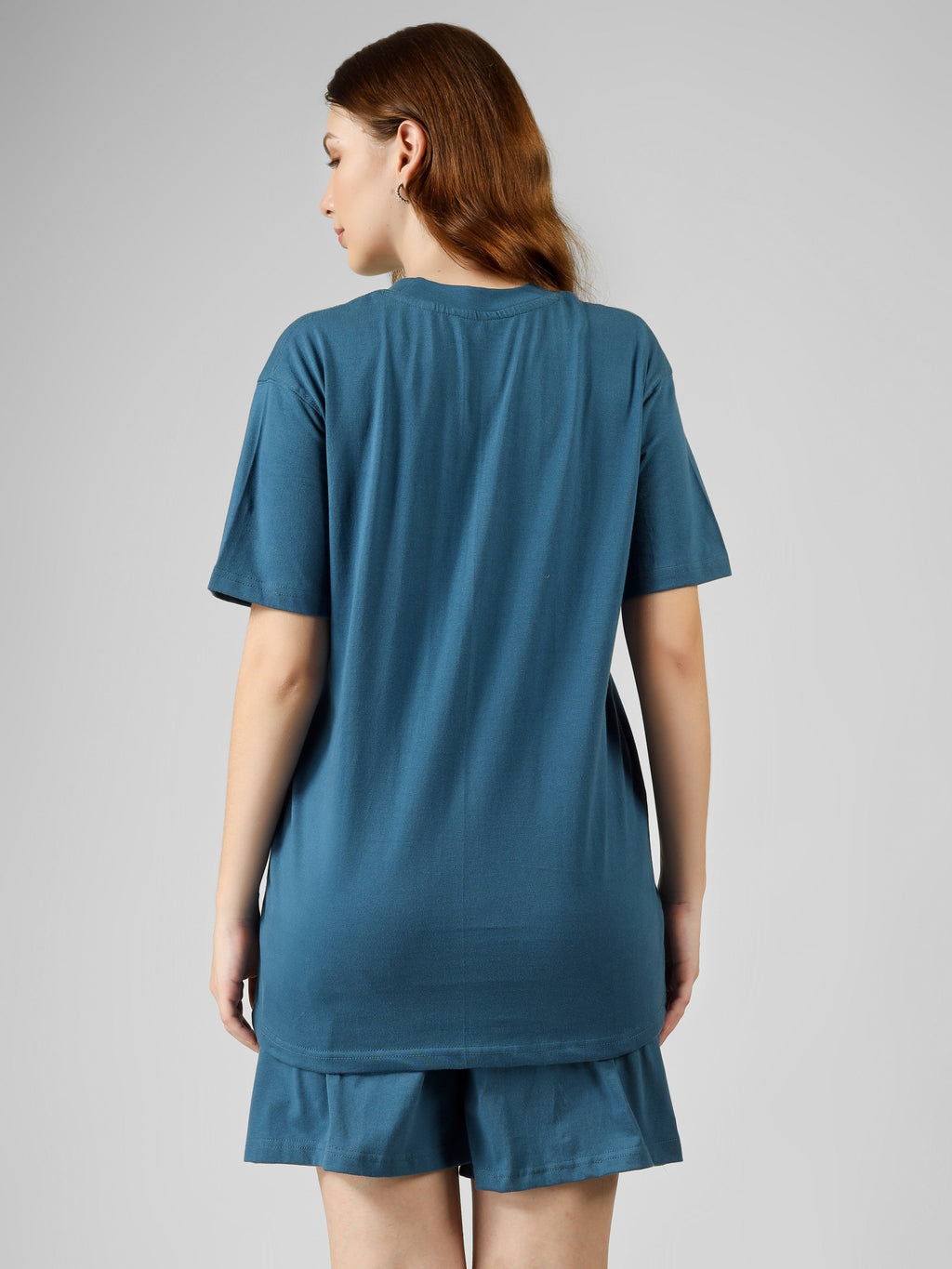 Regular Co-ord Set-Solid | 100% Cotton – Women | Tasty Teal