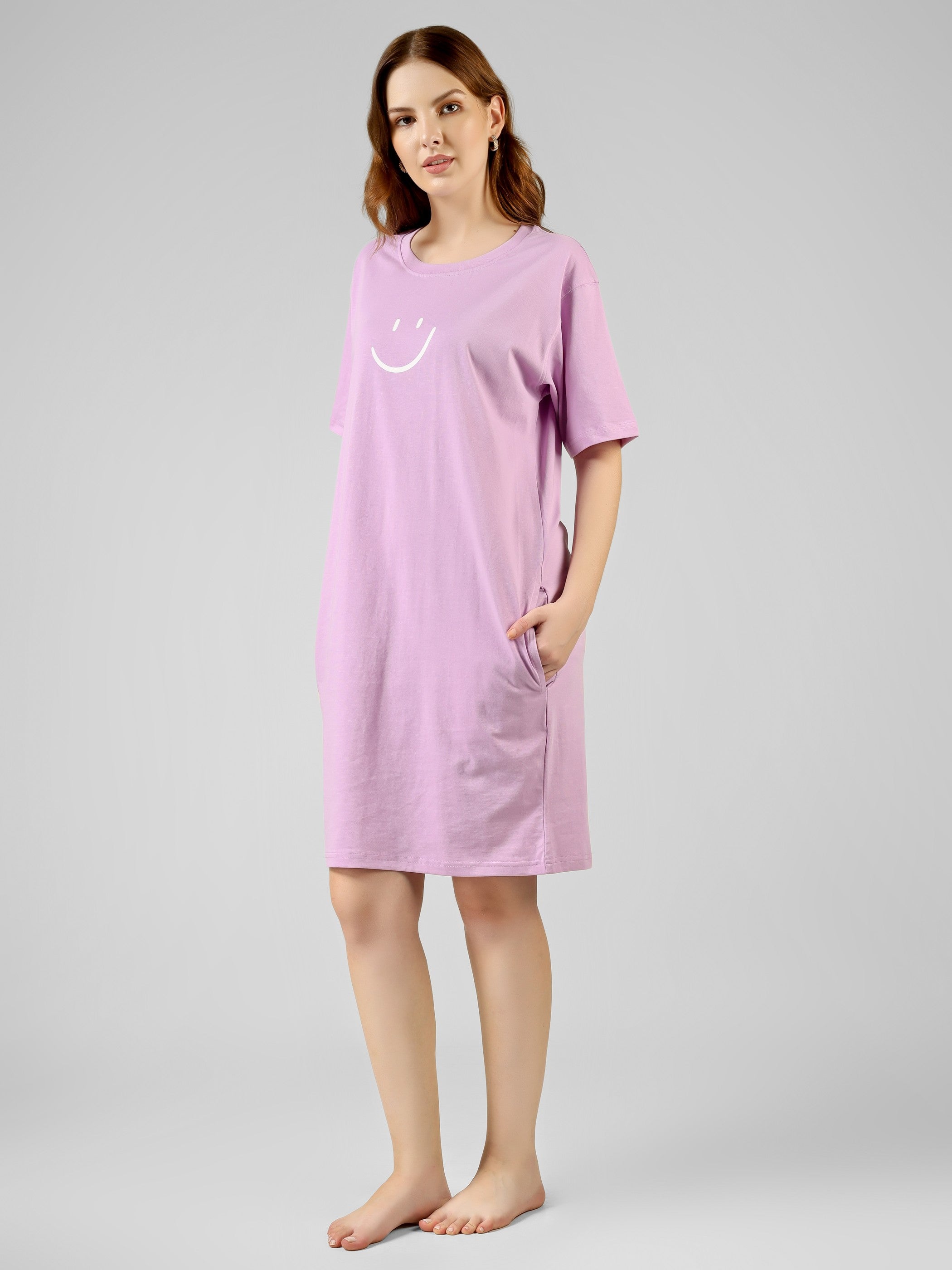 T-Shirt Dress | 100% Cotton – Women | Lovely Lavender