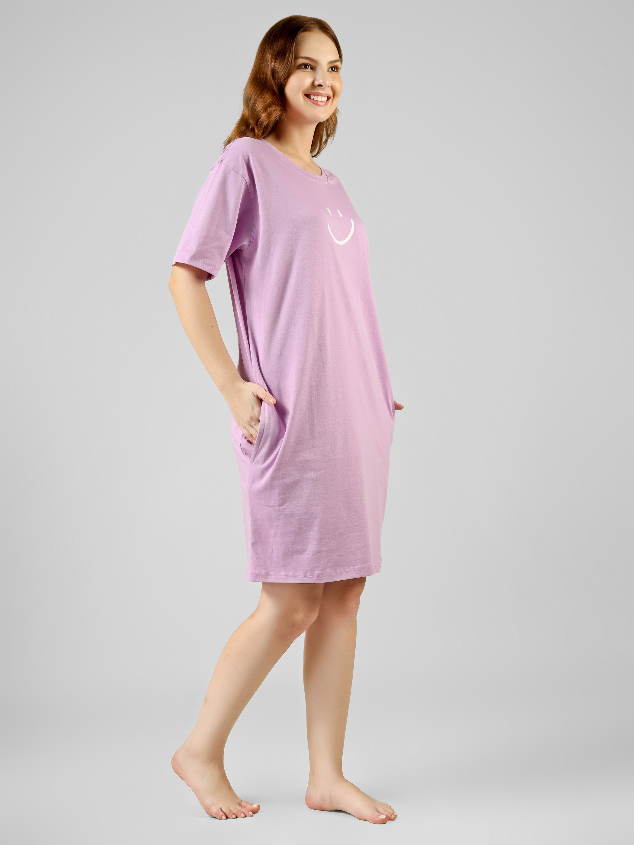 T-Shirt Dress | 100% Cotton – Women | Lovely Lavender