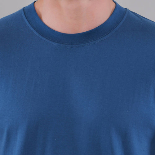 100% Cotton Solid T-Shirt – Men | Tasty Teal