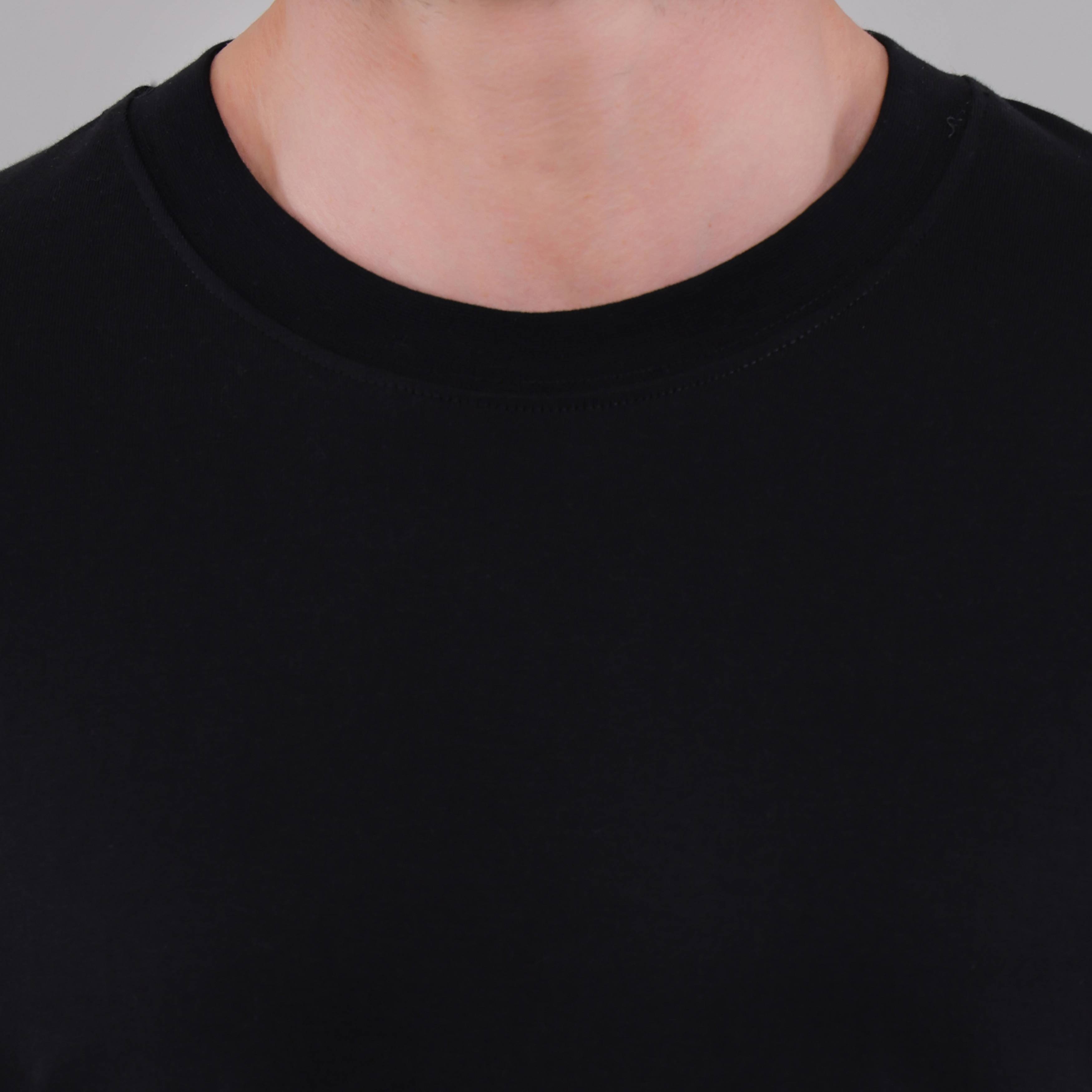100% Cotton Solid T-Shirt – Men | Midnight Black