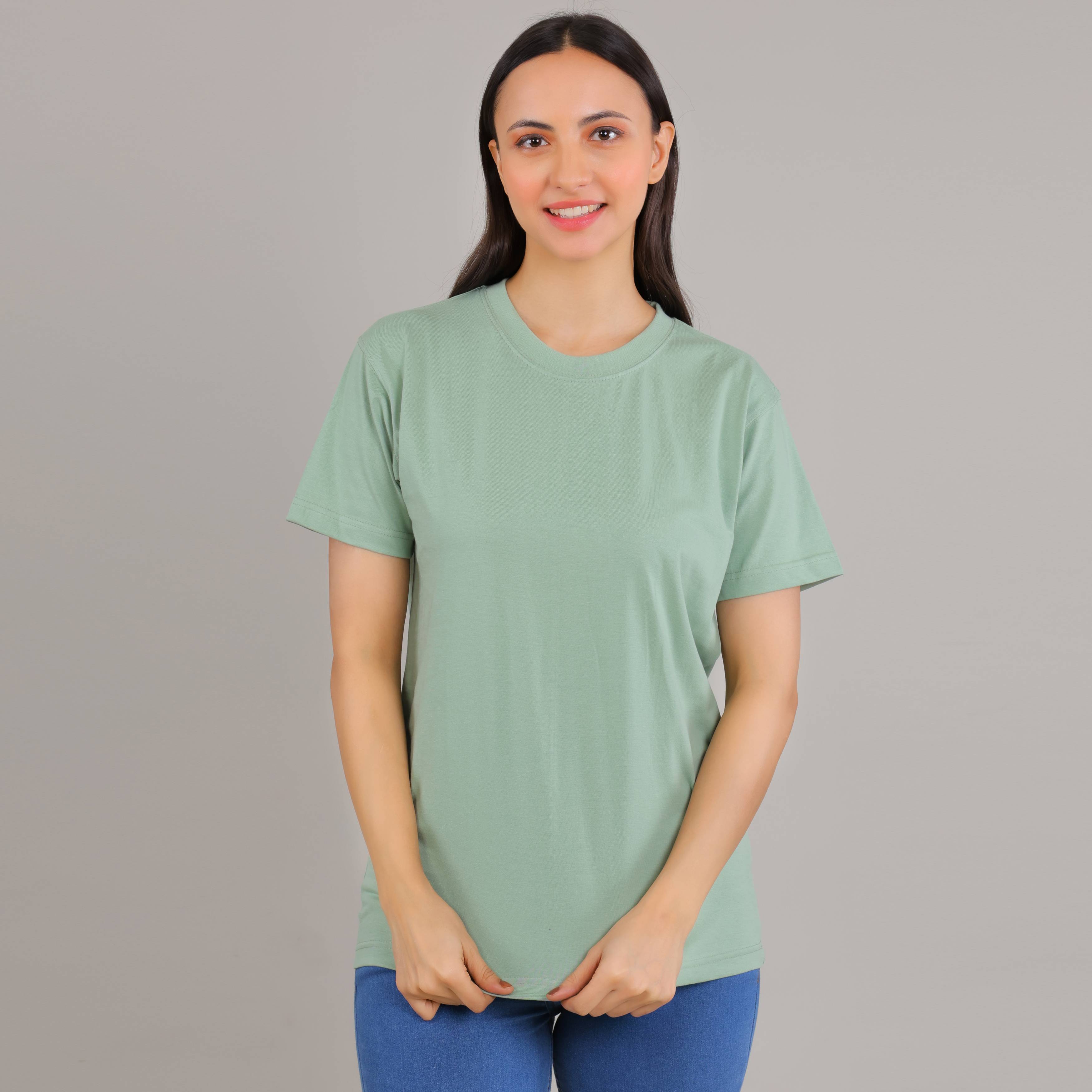 100% Cotton Solid T-Shirt – Women | Oliver Green