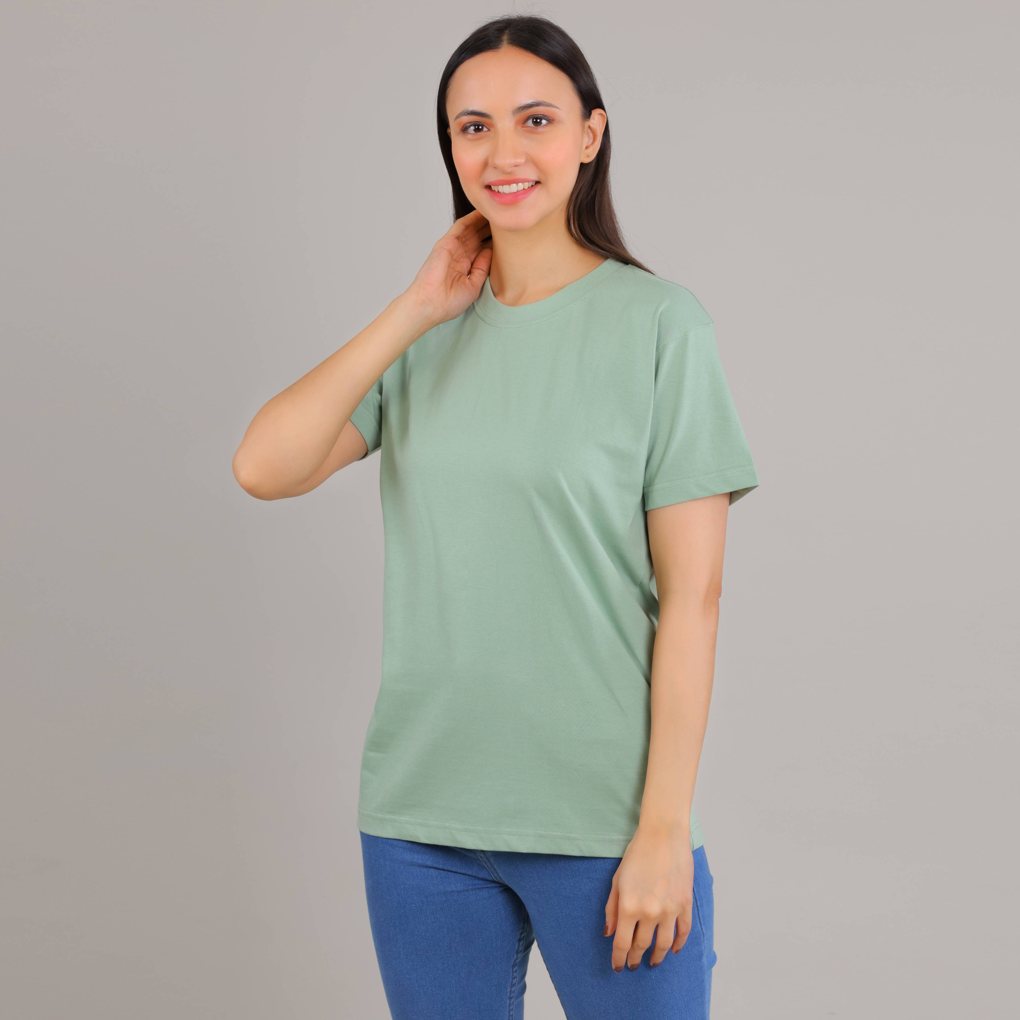 100% Cotton Solid T-Shirt – Women | Oliver Green
