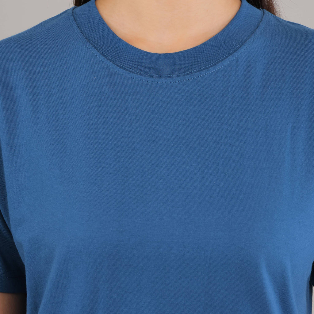 100% Cotton Solid T-Shirt – Women | Tasty Teal