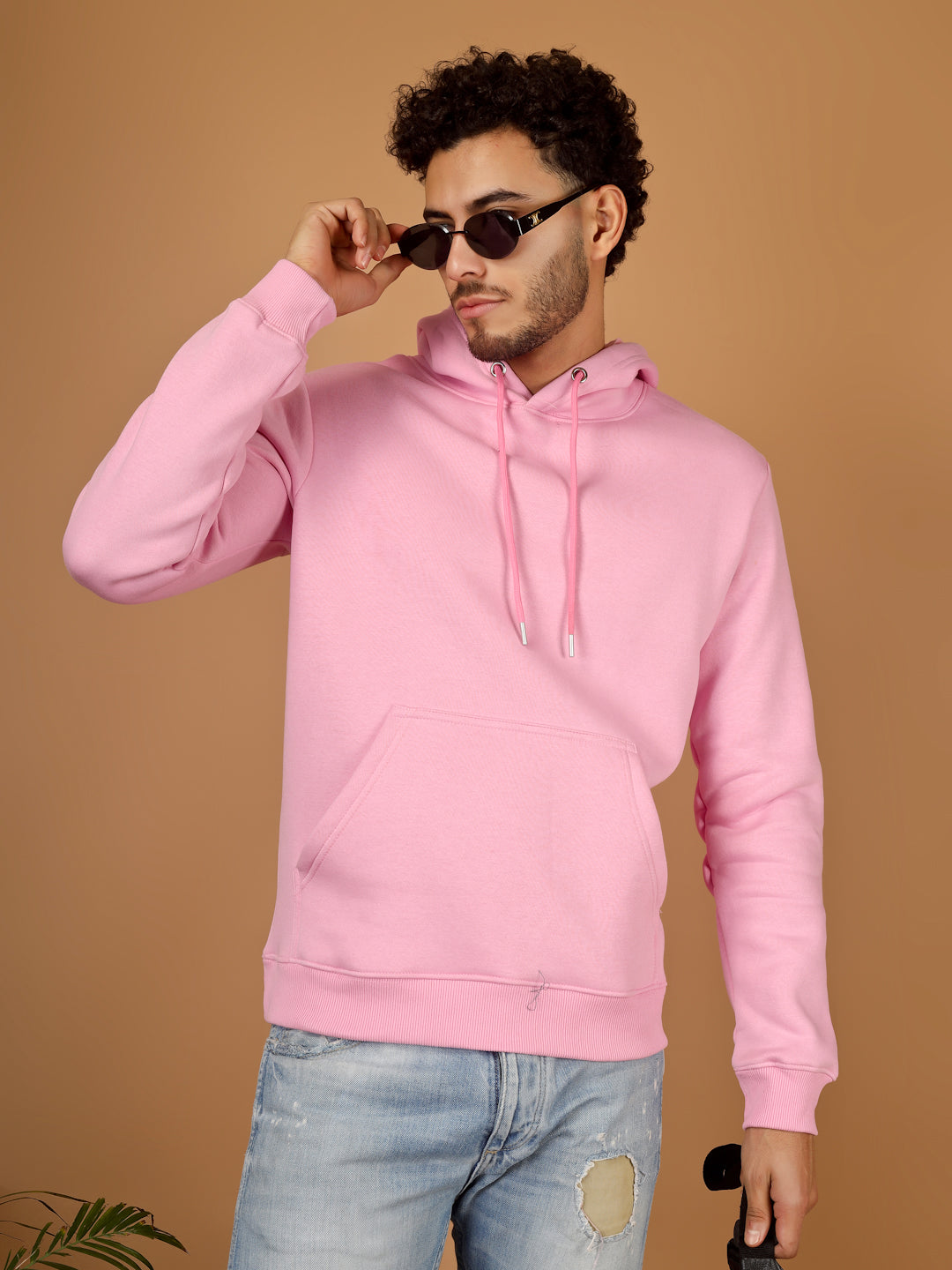 Solid Winter Hoodie – Men | Pretty Peach | Warm & Stylish Pullover Sweatshirt