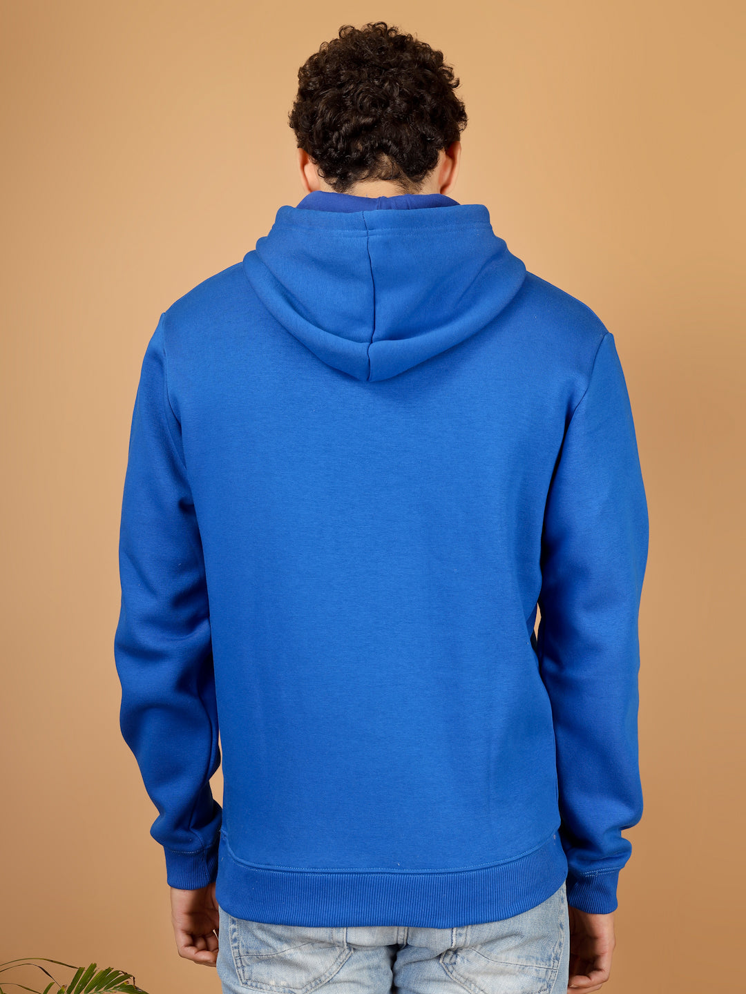 Solid Winter Hoodie – Men | Bright Blue | Warm & Stylish Pullover Sweatshirt