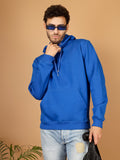 Solid Winter Hoodie – Men | Bright Blue | Warm & Stylish Pullover Sweatshirt
